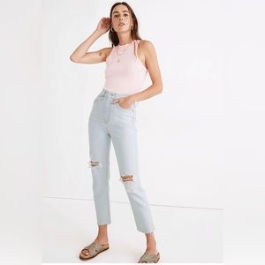 Madewell The Tall Momjean in Harman Wash: Raw-Hem Edition 28 Tall
